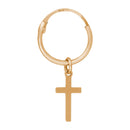 Boucles D'Oreilles "Croix Dorée" - Or Jaune 375/1000