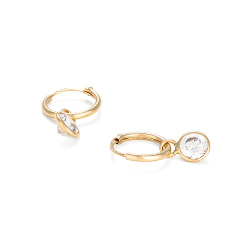 8 Mm “Creole” Earrings 375/1000 Yellow Gold