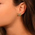 Boucles D'Oreilles "Papillon Amoureux" Or Jaune 375/1000