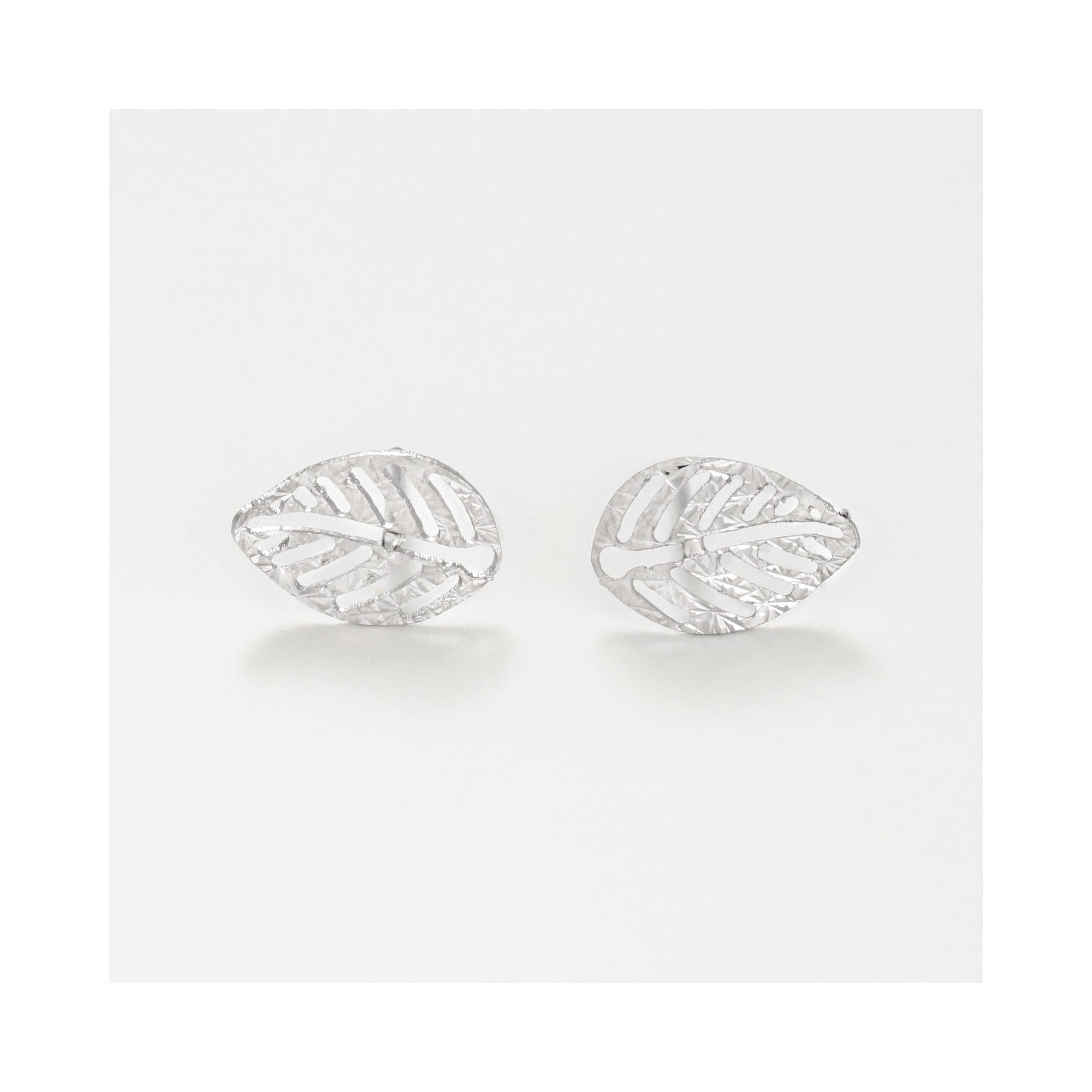 Boucles D'Oreilles "Sous Le Vent "Or Blanc 375/1000