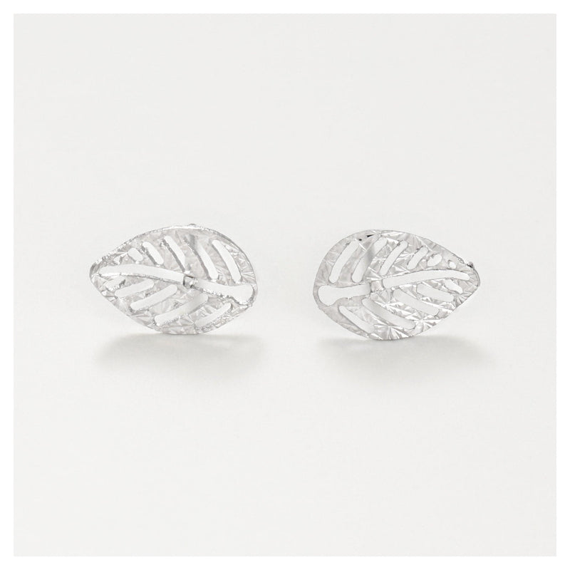 Boucles D'Oreilles " Sous Le Vent " Or Blanc 375/1000
