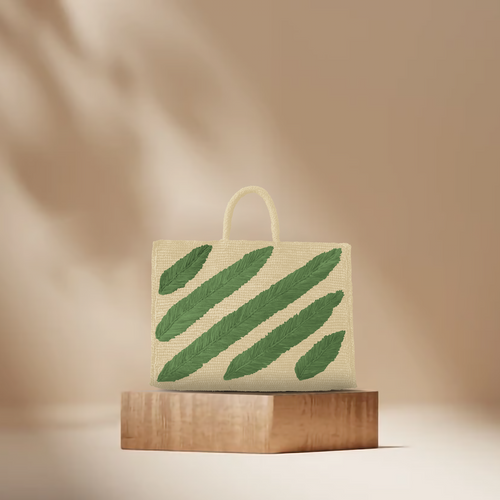 Elaia bag - Beige & Green