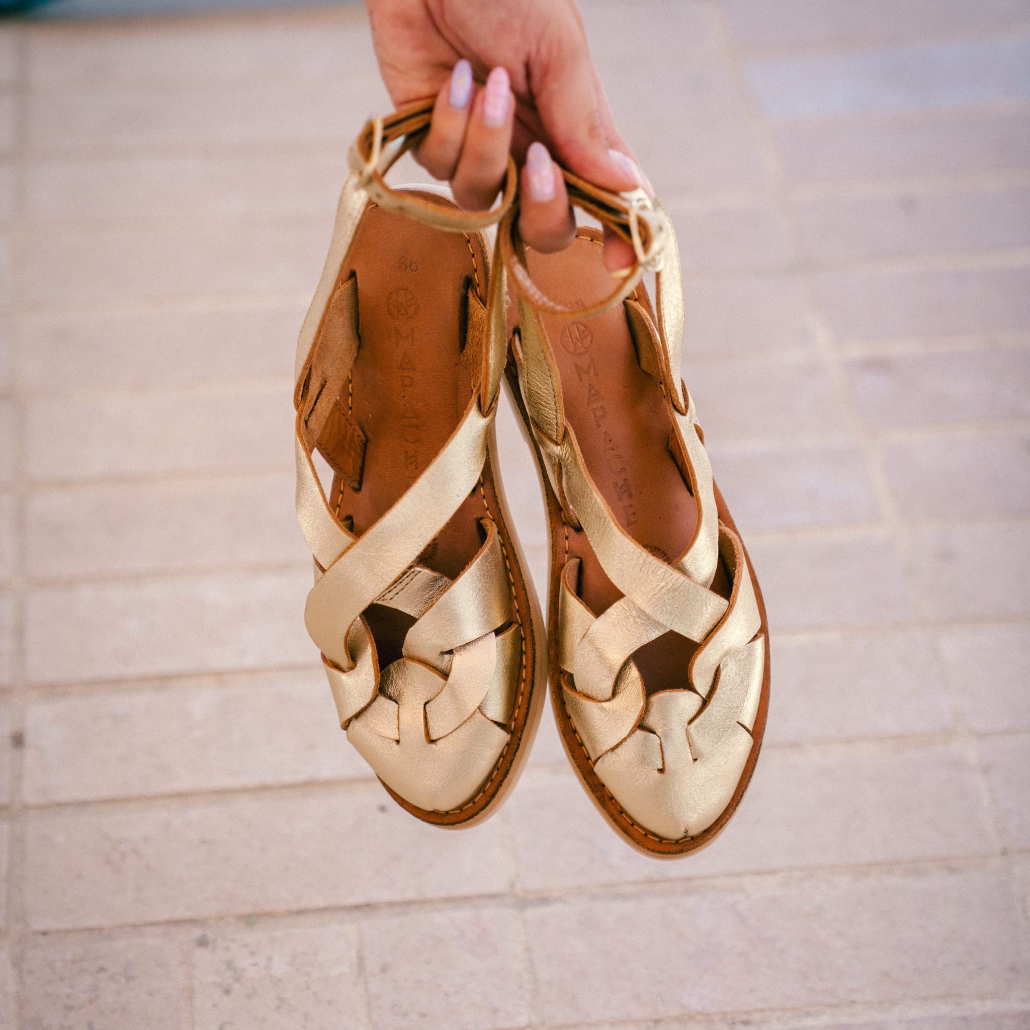 Elba Sandals - Champagne