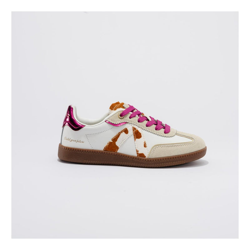 Sneakers Elite Classic Tan-Cow-Pony Hair-Fushia