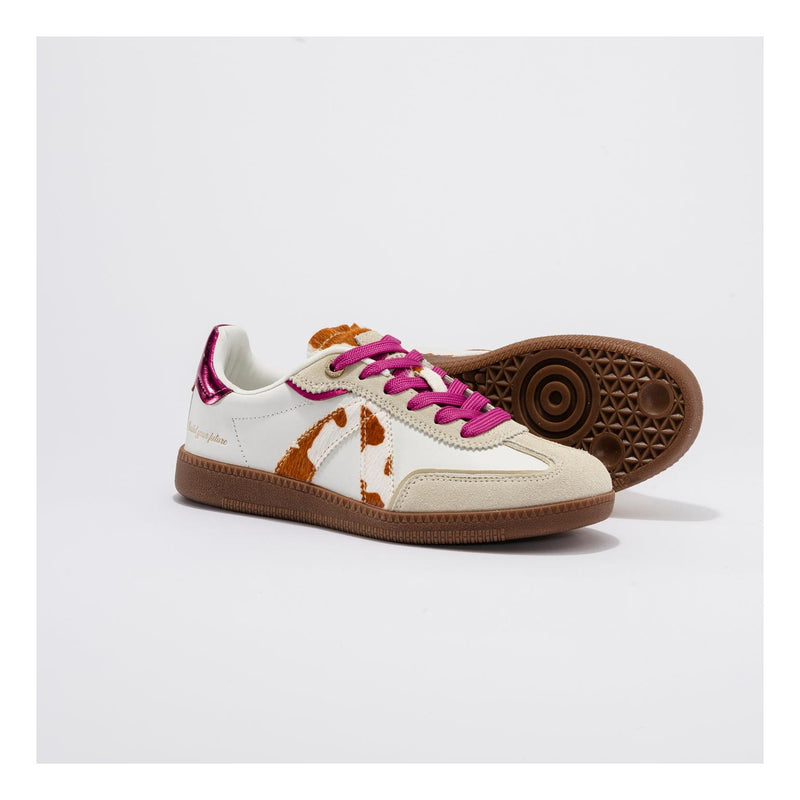 Sneakers Elite Classic Tan-Cow-Pony Hair-Fushia