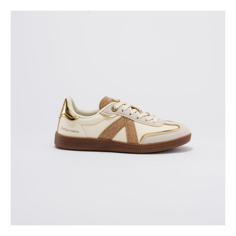 Sneakers Elite Classic Tan-Beige-Pony Hair-Gold