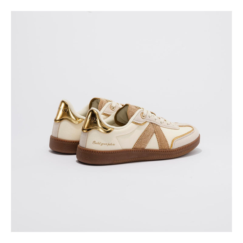 Sneakers Elite Classic Tan-Beige-Pony Hair-Gold