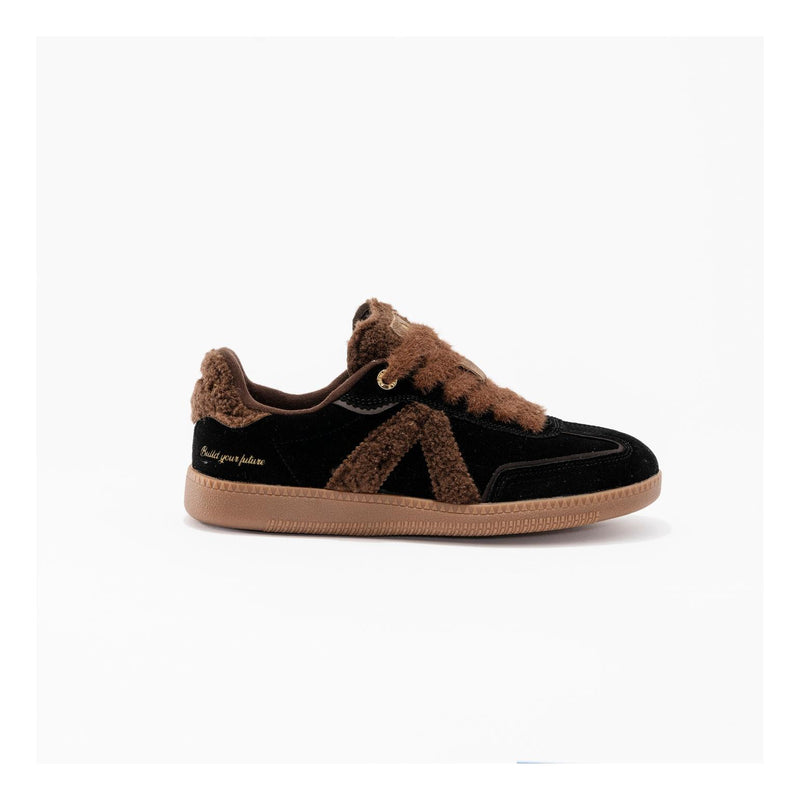 Sneakers Elite Classic Black-Brown-Sherpa