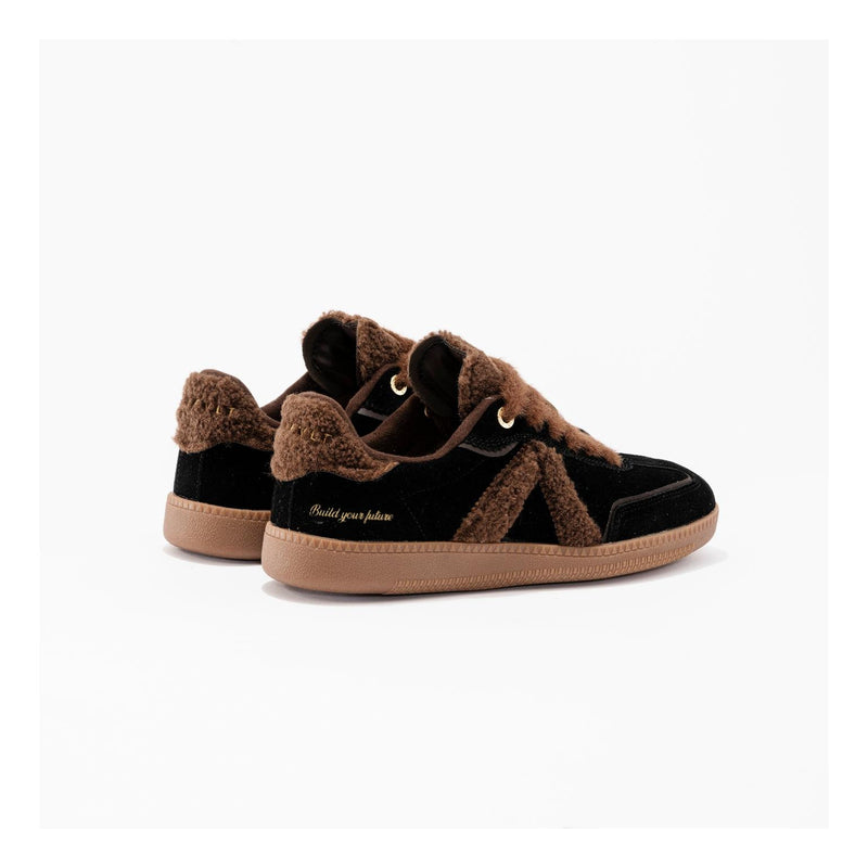 Sneakers Elite Classic Black-Brown-Sherpa