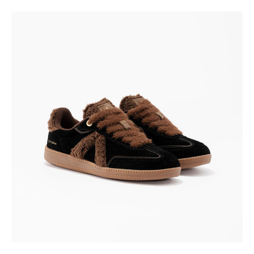 Sneakers Elite Classic Black-Brown-Sherpa