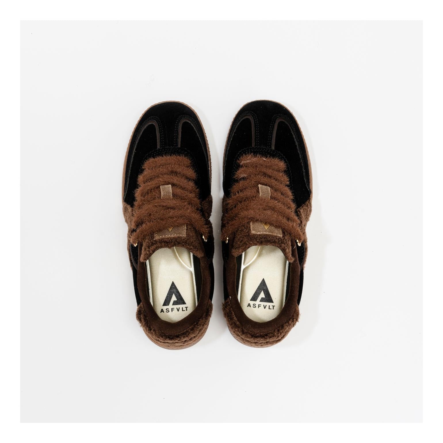 Sneakers Elite Classic Black-Brown-Sherpa