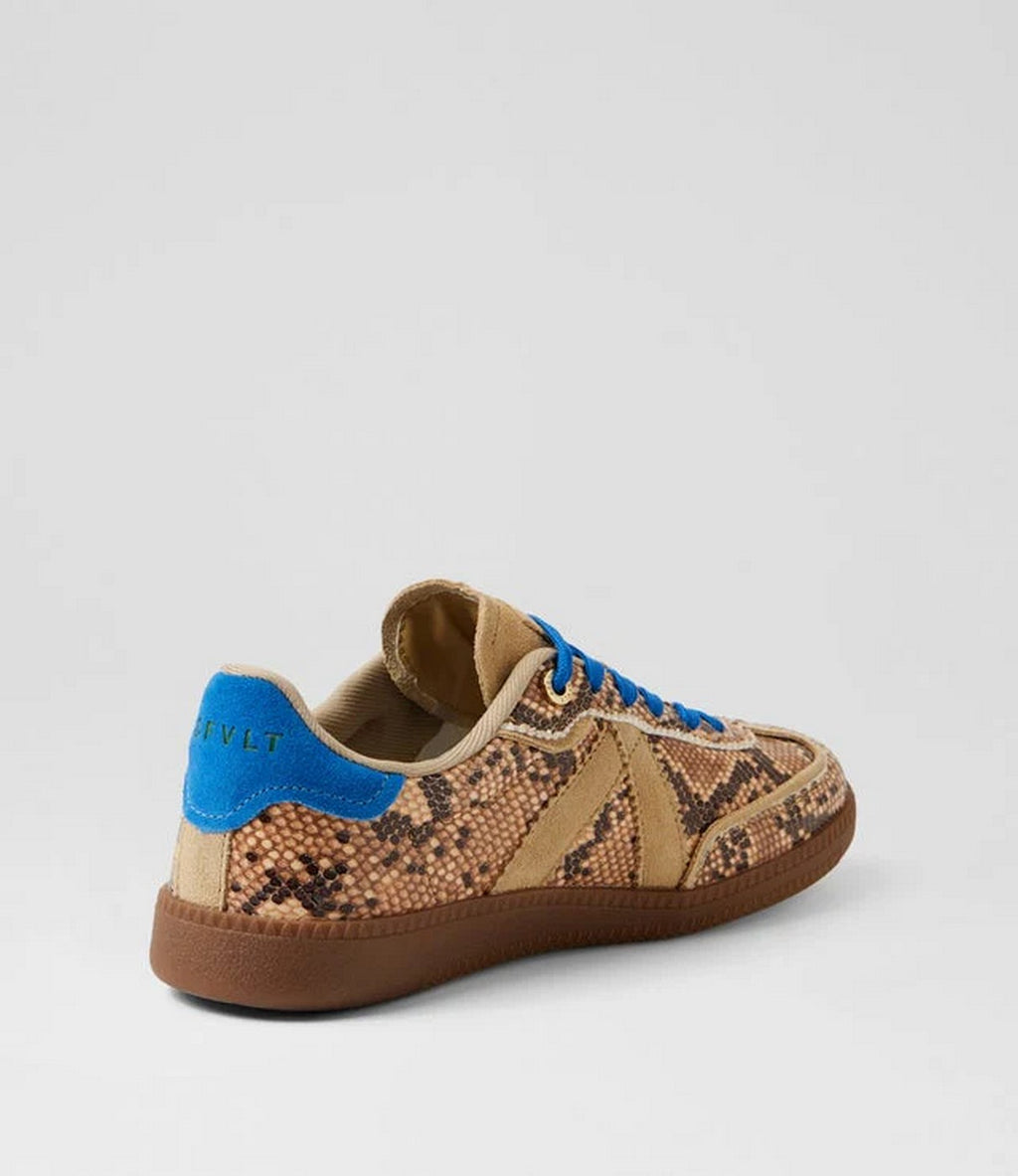 Sneakers Elite Classic - Beige Snake/Blue