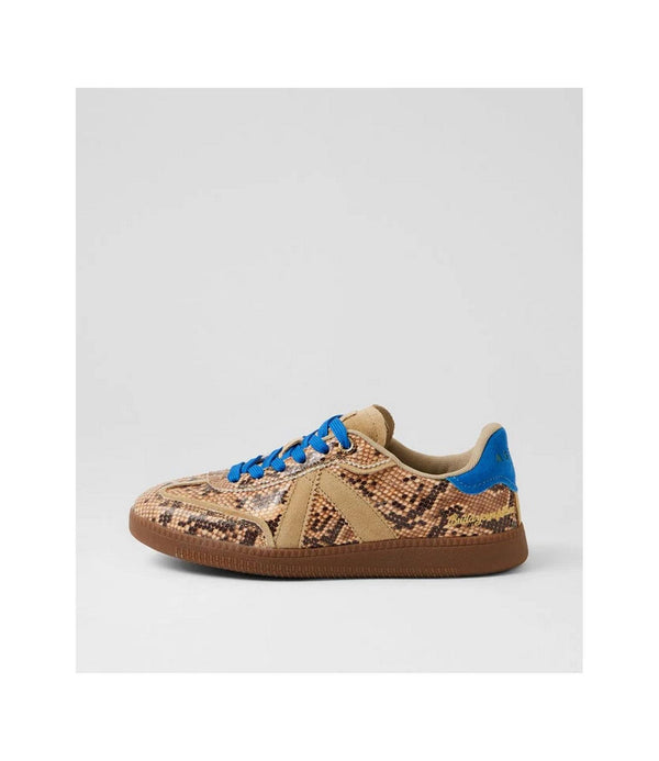 Elite Classic Sneakers - Beige Snake/Blue