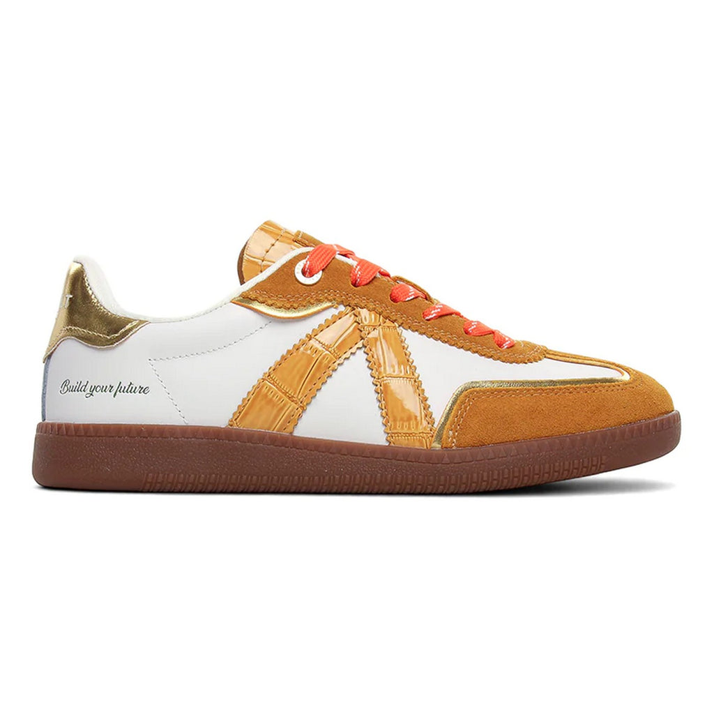 Sneakers Elite Classic - White/ Cognac Croc/Gold
