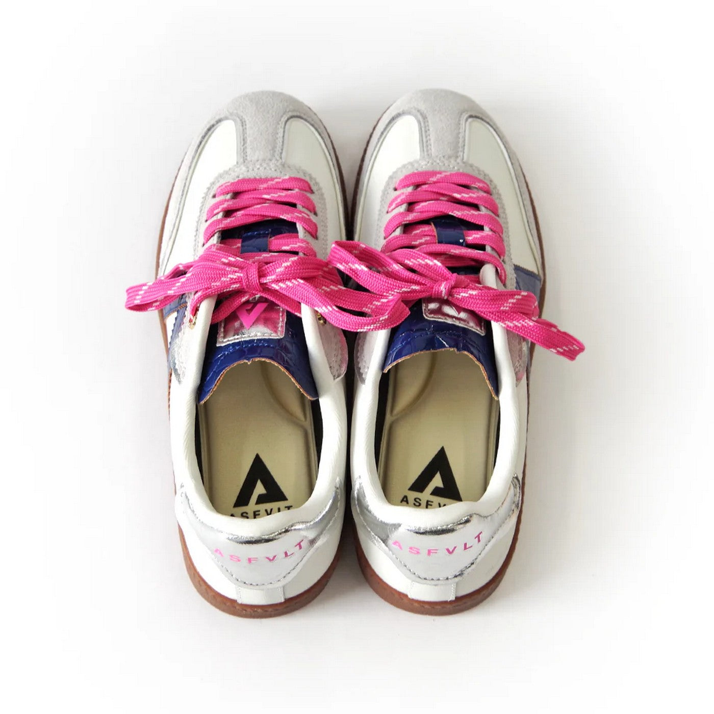 Sneakers Elite Classic - White/ Navy Croc/Silver