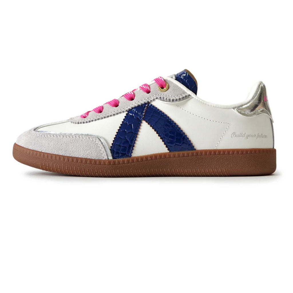 Sneakers Elite Classic - White/ Navy Croc/Silver