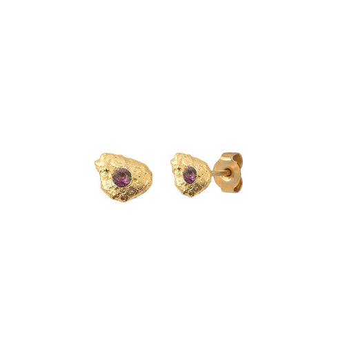 Boucles D'Oreilles Dorées Eleven Lilac Shadow