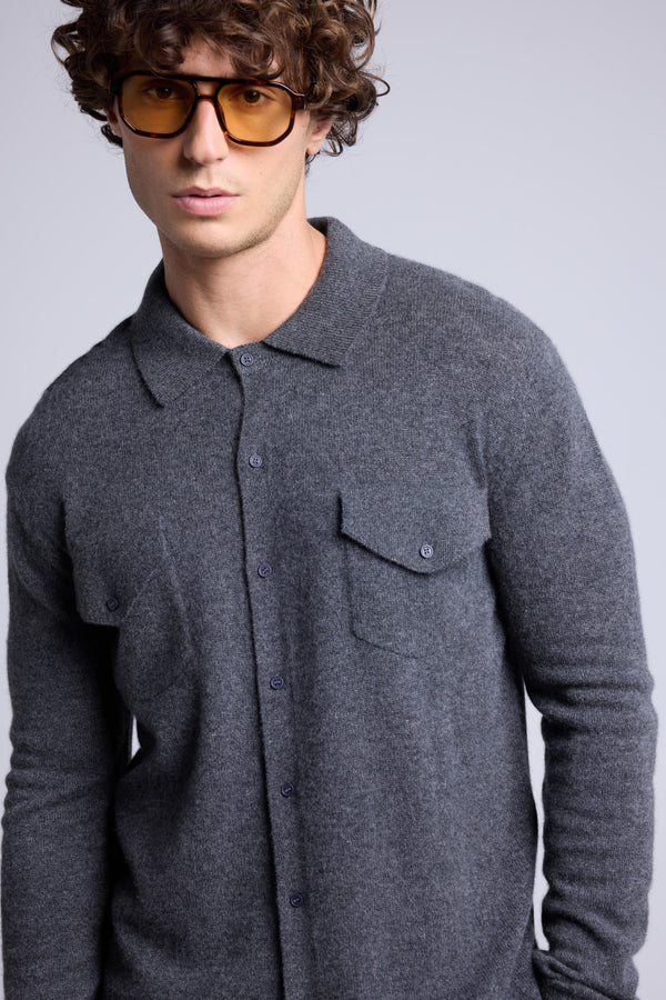 Chemise Eli - Gris Flannel - Homme - 100% Cachemire