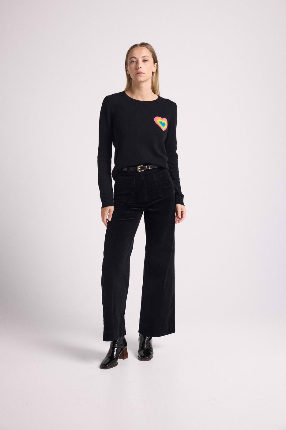 Jersey Cuello Redondo Eline - Negro