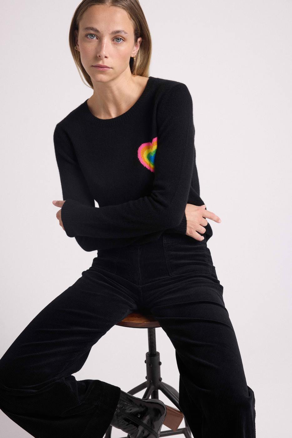 Jersey Cuello Redondo Eline - Negro