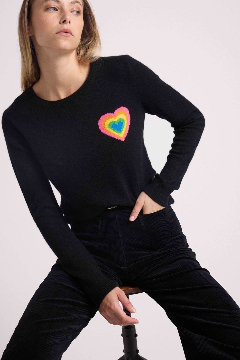 Jersey Cuello Redondo Eline - Negro