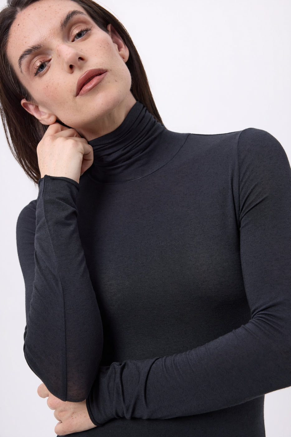 T-Shirt Col Roulé Eliot - Noir - Femme