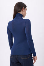 T-Shirt Col Roulé Eliot - Bleu Marine - Femme