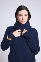 Tour De Cou Elio - Bleu Marine - Mixte - 100% Cachemire