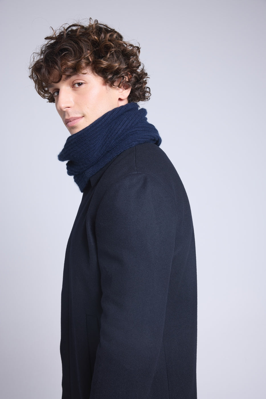 Tour De Cou Elio - Bleu Marine - Mixte - 100% Cachemire