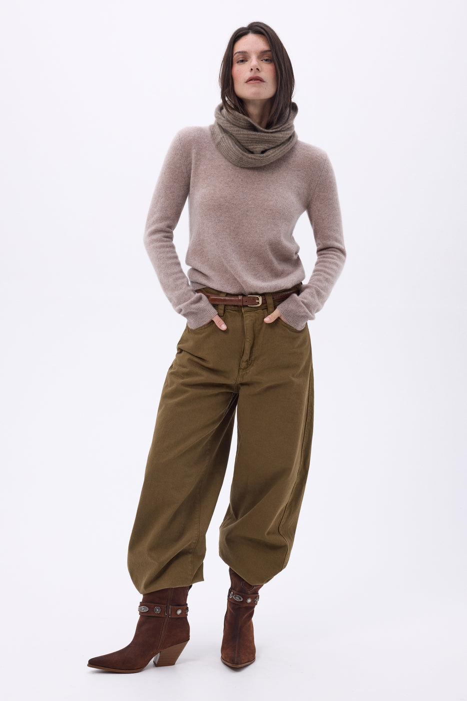 Cuello alto Elio - Nuez - Unisex