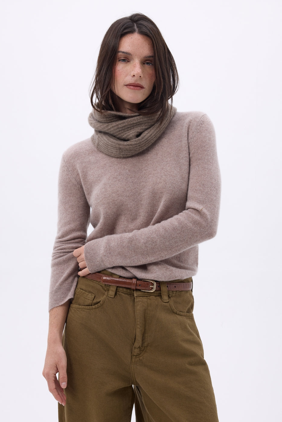 Cuello alto Elio - Nuez - Unisex