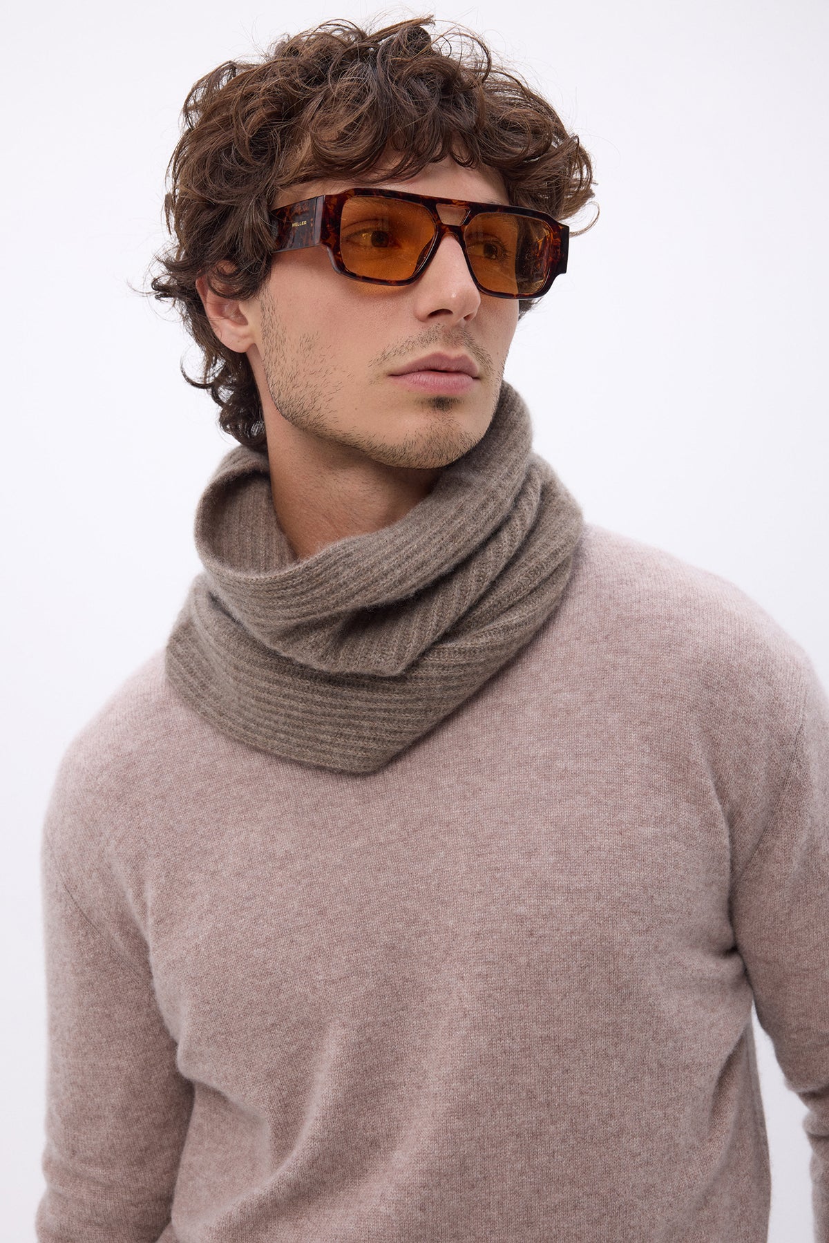 Schlauchschal Elio – Haselnussbraun – Unisex – 100 % Kaschmir
