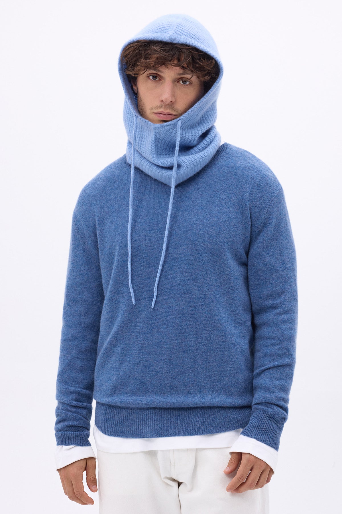 Scaldacollo Elio - Azzurro - Unisex - 100% Cashmere