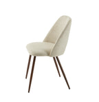Elisabeth - Juego de 2 sillas - Tela y patas efecto roble - Beige