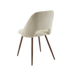 Elisabeth - Juego de 2 sillas - Tela y patas efecto roble - Beige