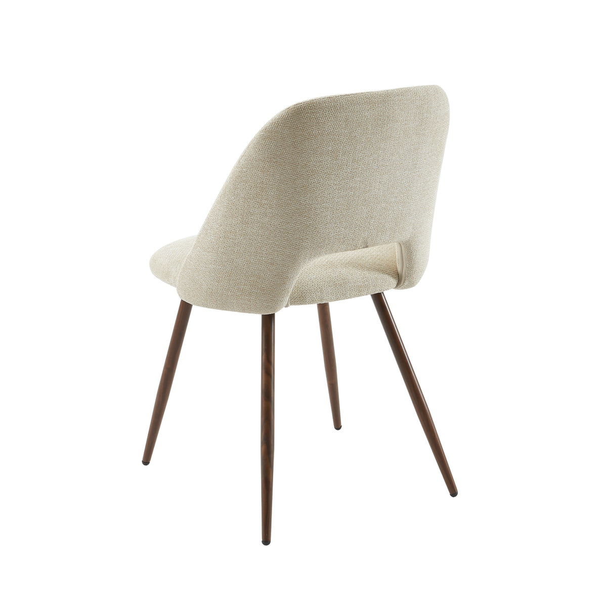 Elisabeth - Juego de 2 sillas - Tela y patas efecto roble - Beige