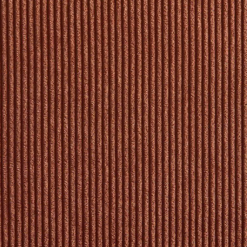 Lot De 2 Tabourets Mi-Hauts - Ella - Velours Côtelé - Terracotta Cannage