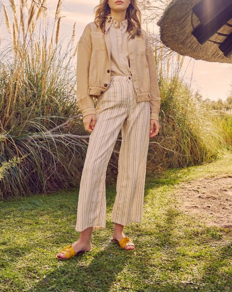 Wide-Leg Trousers Ellie Fancy - Crafted Striped - Women