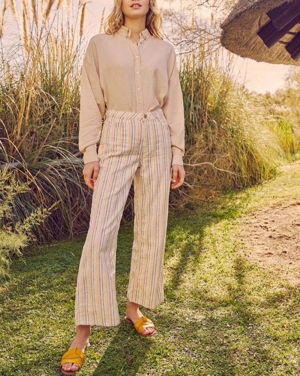 Wide-Leg Trousers Ellie Fancy - Crafted Striped - Women