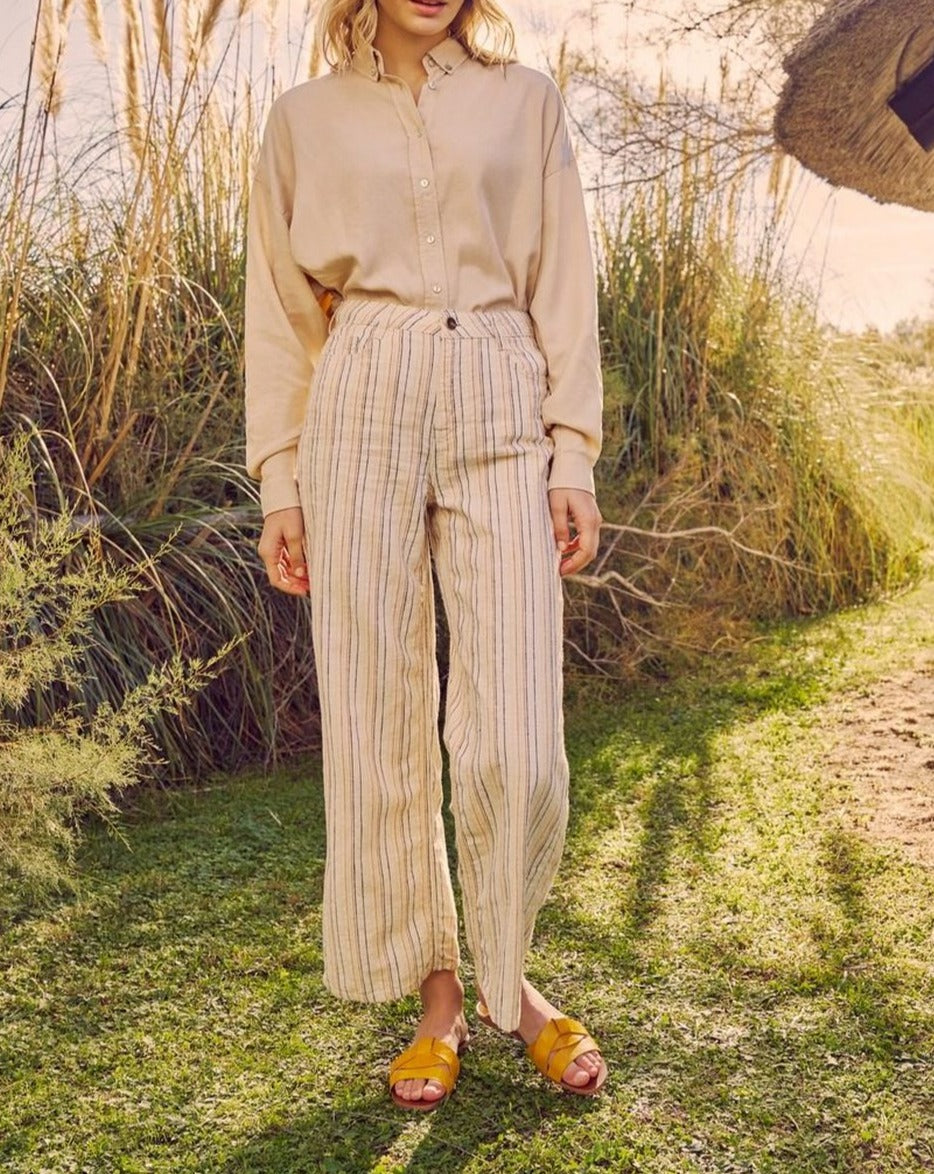 Wide-Leg Trousers Ellie Fancy - Crafted Striped - Women