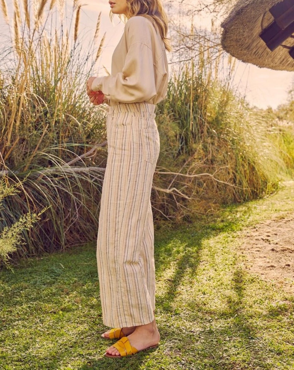 Wide-Leg Trousers Ellie Fancy - Crafted Striped - Women