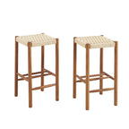 Ellio - Stools - Walnut and Rope