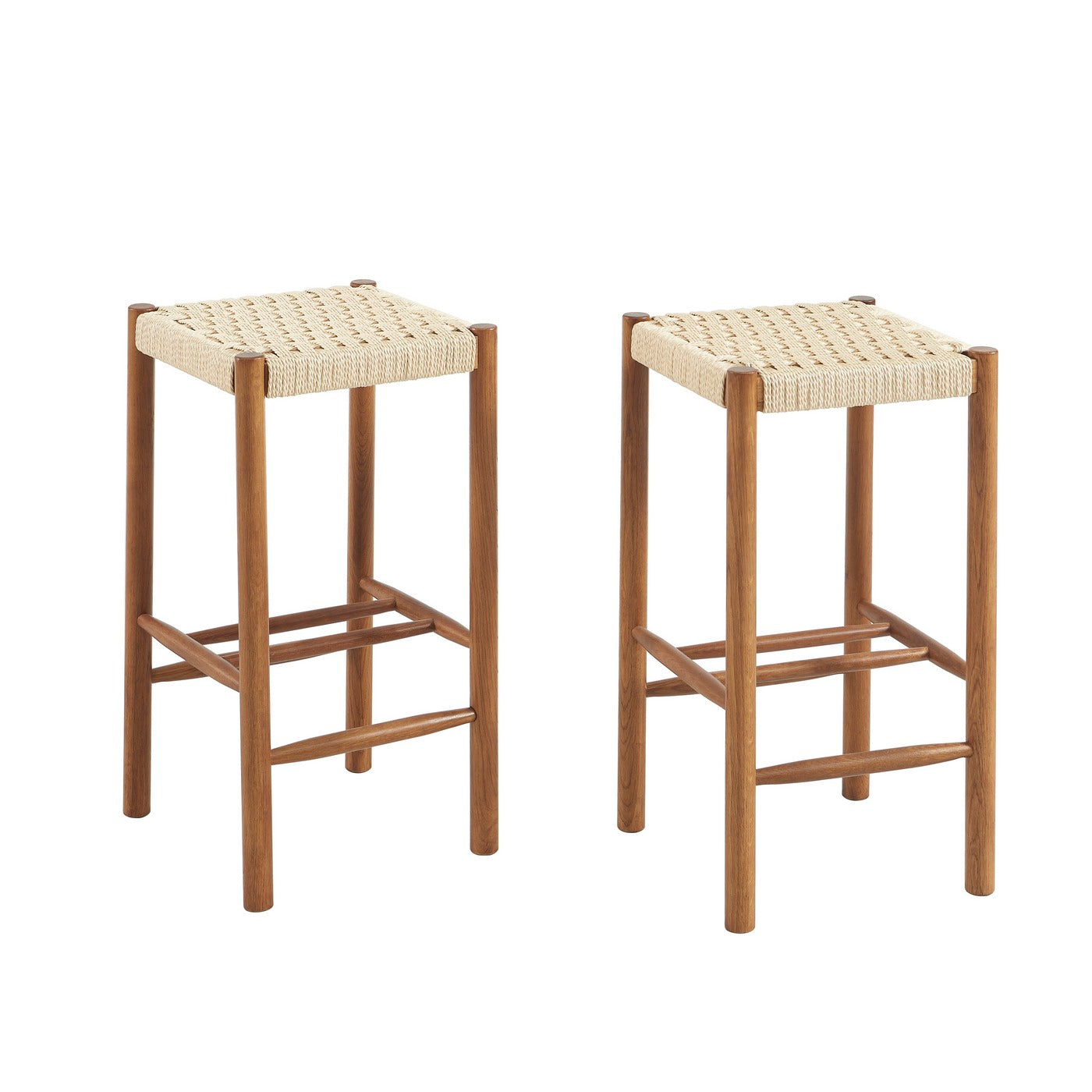 Ellio - Stools - Walnut and Rope