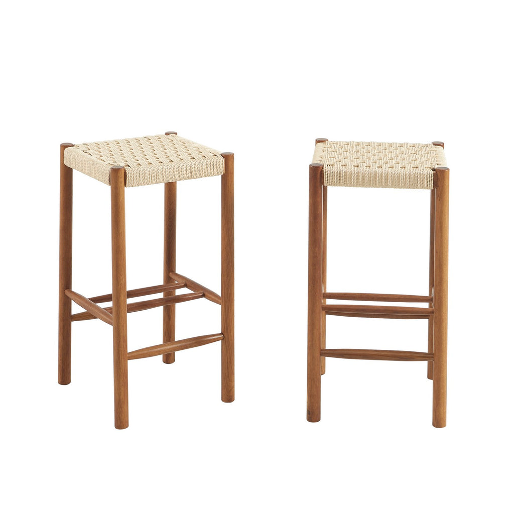 Ellio - Stools - Walnut and Rope