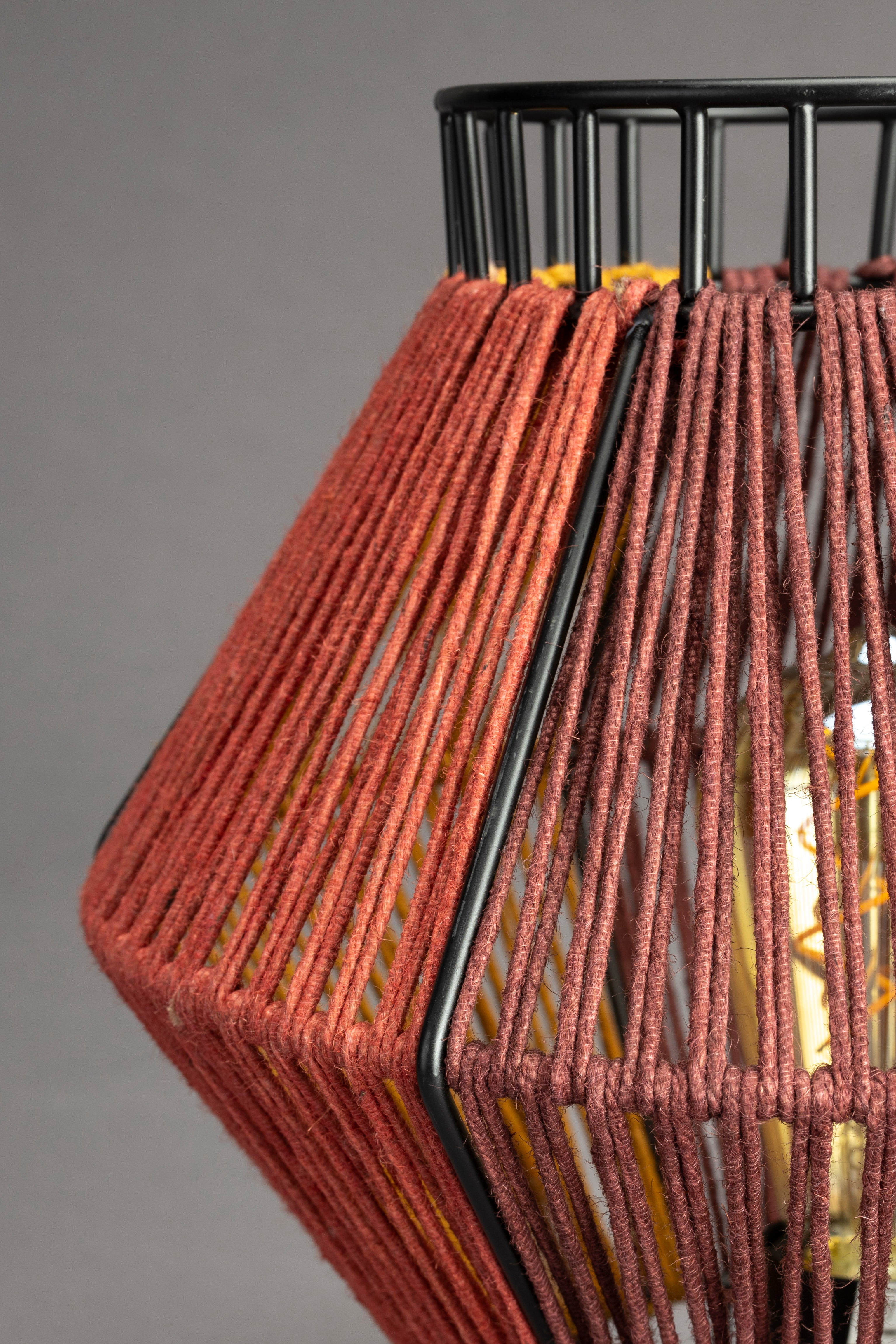 Surya Rope - Table Lamp - Polyester - Yellow/Red/Multicolor