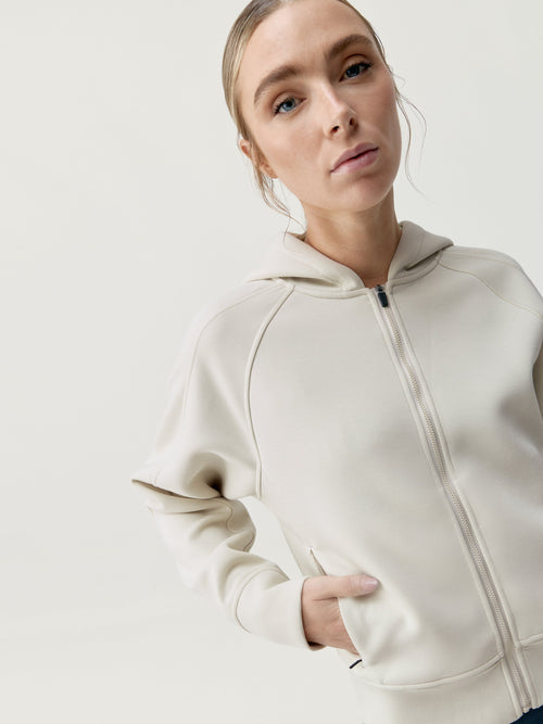Elsa Winter Hoodie Ecru - Women