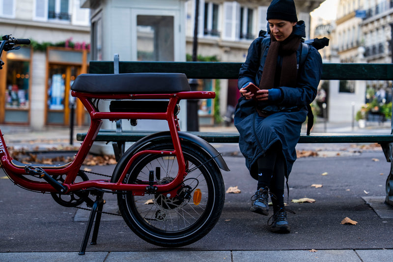 Vélo Électrique Yuvy 2 – Biplace Cargo Compact Avec Plateforme Avant/Arrière Offerte