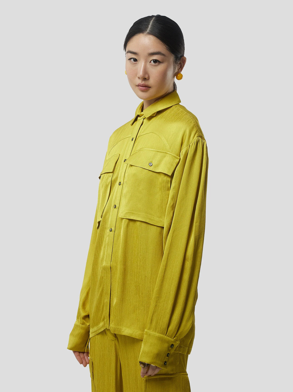 Camisa Elwood en marsala azufre