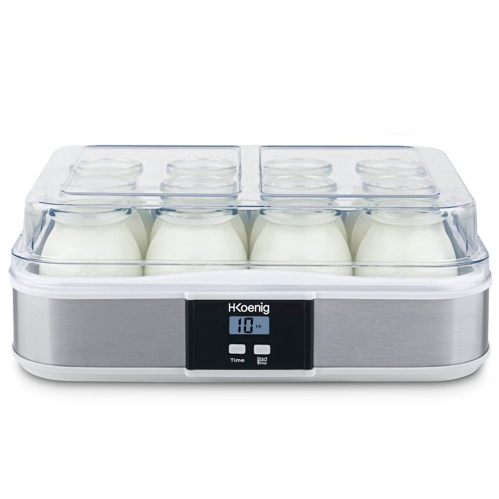 Yoghurt Maker 12 Pots - Stainless Steel