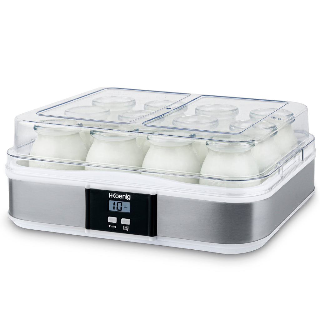 Yoghurt Maker 12 Pots - Stainless Steel